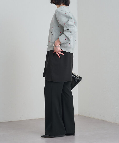 Omekashi（オメカシ）の「刺繍スウェットライクポケットカーディガン（カーディガン/ボレロ・レディース・ブラック/オフホワイト/グレー・FREE）」の20枚目の写真