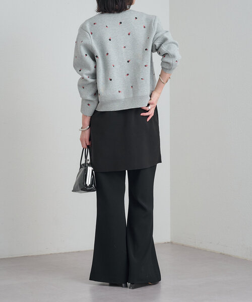 Omekashi（オメカシ）の「刺繍スウェットライクポケットカーディガン（カーディガン/ボレロ・レディース・ブラック/オフホワイト/グレー・FREE）」の21枚目の写真