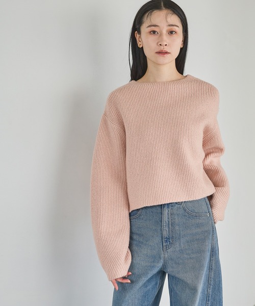 A part by（アパートバイ）の「カタアゼラメニットプルオーバー（ニット/セーター・レディース・ライトブラウン/グレー/ベージュ/アイボリー/オフホワイト/ライトグレー/ピンク系その他・FREE）」の7枚目の写真