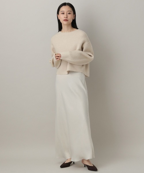 A part by（アパートバイ）の「カタアゼラメニットプルオーバー（ニット/セーター・レディース・ライトブラウン/グレー/ベージュ/アイボリー/オフホワイト/ライトグレー/ピンク系その他・FREE）」の9枚目の写真