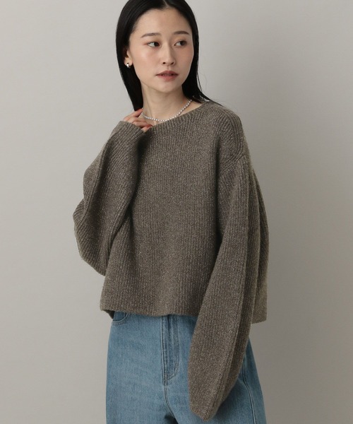 A part by（アパートバイ）の「カタアゼラメニットプルオーバー（ニット/セーター・レディース・ライトブラウン/グレー/ベージュ/アイボリー/オフホワイト/ライトグレー/ピンク系その他・FREE）」の14枚目の写真