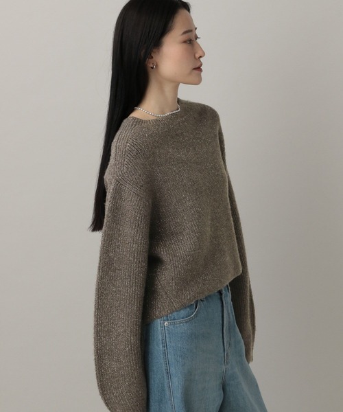 A part by（アパートバイ）の「カタアゼラメニットプルオーバー（ニット/セーター・レディース・ライトブラウン/グレー/ベージュ/アイボリー/オフホワイト/ライトグレー/ピンク系その他・FREE）」の15枚目の写真