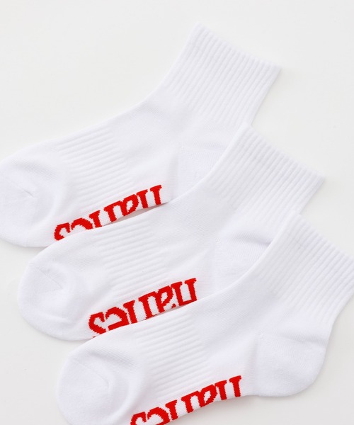 HANES（ヘインズ）の「【Hanes/ヘインズ】メンズ 【3足組】 クォーターレングスソックス（ソックス/靴下・メンズ・ホワイト/ブラック・MEDIUM/SMALL）」の4枚目の写真