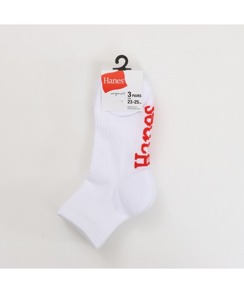 HANES（ヘインズ）の「【Hanes/ヘインズ】メンズ 【3足組】 クォーターレングスソックス（ソックス/靴下・メンズ・ホワイト/ブラック・MEDIUM/SMALL）」の6枚目の写真