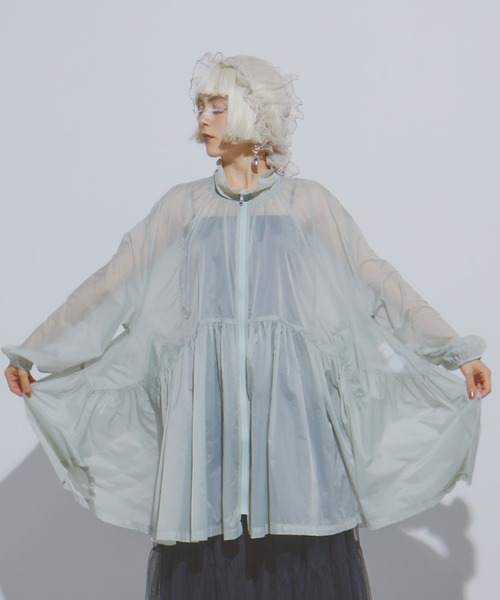 manana suerte(マニャーナスエルテ)の「タフタギャザーZIPブルゾン(ブルゾン・レディース・ミント/ブラック・FREE)」の14枚目の写真