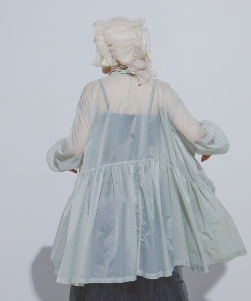 manana suerte(マニャーナスエルテ)の「タフタギャザーZIPブルゾン(ブルゾン・レディース・ミント/ブラック・FREE)」の16枚目の写真