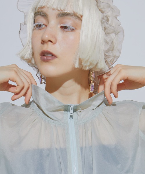 manana suerte(マニャーナスエルテ)の「タフタギャザーZIPブルゾン(ブルゾン・レディース・ミント/ブラック・FREE)」の17枚目の写真