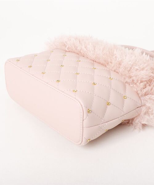 apres jour（アプレジュール）の「2wayビジューファーバッグ【ZOZOTOWN限定アイテム】（ショルダーバッグ・レディース・グレー/ライトピンク/ホワイト/ベージュ・フリー）」の9枚目の写真