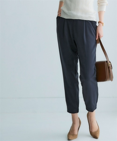 nissen（ニッセン）の「【花粉がつきにくい】テーパードジョガーパンツ（その他パンツ・レディース・ベージュ系/ブラック/ネイビー・M/S/LL/L/3L）」の3枚目の写真