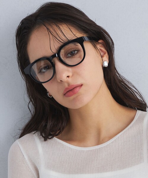 green label relaxing（グリーンレーベルリラクシング）の「Classic フルリム クリアレンズ メガネ（メガネ・レディース・ブラック/ブラウン・FREE）」の16枚目の写真