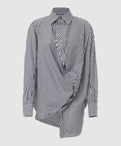 ANREALAGE（アンリアレイジ）の「BALL STRIPE SHIRT（シャツ/ブラウス・メンズ・ブラック×ホワイト/ホワイト×ブルー・48/46/38）」の2枚目の写真