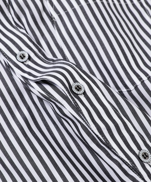 ANREALAGE（アンリアレイジ）の「BALL STRIPE SHIRT（シャツ/ブラウス・メンズ・ブラック×ホワイト/ホワイト×ブルー・48/46/38）」の5枚目の写真