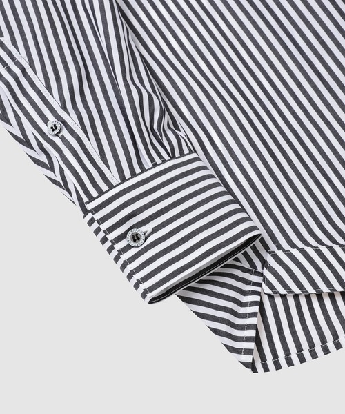 ANREALAGE（アンリアレイジ）の「BALL STRIPE SHIRT（シャツ/ブラウス・メンズ・ブラック×ホワイト/ホワイト×ブルー・48/46/38）」の6枚目の写真