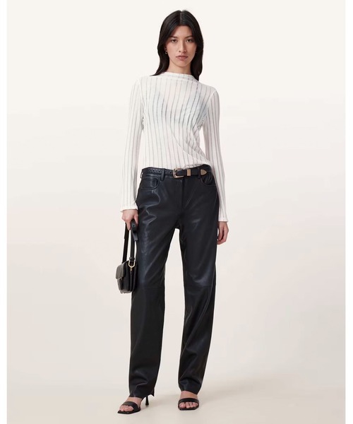 ALLSAINTS(オールセインツ)の「AKI LONG SLEEVE FUNNEL NECK T-SHIRT | AKI 長袖 ファンネル ネック Tシャツ(Tシャツ/カットソー・レディース・ホワイト・XS/M/S/L)」の4枚目の写真