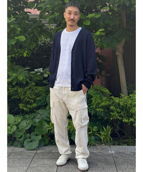 BANANA REPUBLIC FACTORY STORE(バナナリパブリック ファクトリーストア)の「BANANA REPUBLIC FACTORY STORE 日本限定 コットンVネックカーディガン(カーディガン/ボレロ・メンズ・ネイビー/アイボリー/ブラック・S/M/L/XL)」の4枚目の写真