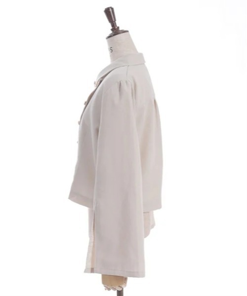 axes femme（アクシーズファム）の「Ｗ釦スリット袖ジップジャケット（テーラードジャケット・レディース・ブラック/ベージュ/ネイビー・FREE）」の16枚目の写真