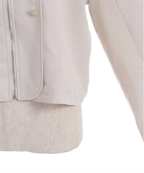 axes femme（アクシーズファム）の「Ｗ釦スリット袖ジップジャケット（テーラードジャケット・レディース・ブラック/ベージュ/ネイビー・FREE）」の19枚目の写真