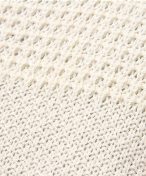 SEVENDAYS=SUNDAY(セブンデイズサンデイ)の「編地切替 プルオーバー(ニット/セーター・メンズ・カーキ/オフホワイト/ベージュ/ネイビー・MEDIUM/LARGE/SMALL)」の9枚目の写真