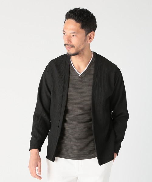 MEN'S BIGI（メンズビギ）の「スラブタック天竺素材Tシャツ＜吸水速乾＞（Tシャツ/カットソー・メンズ・ネイビー/ブルー/グリーン/ホワイト・03/02/01/04）」の9枚目の写真