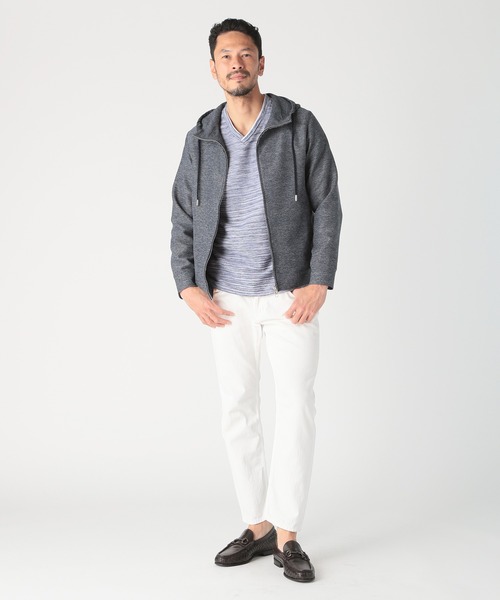 MEN'S BIGI（メンズビギ）の「スラブタック天竺素材Tシャツ＜吸水速乾＞（Tシャツ/カットソー・メンズ・ネイビー/ブルー/グリーン/ホワイト・03/02/01/04）」の15枚目の写真