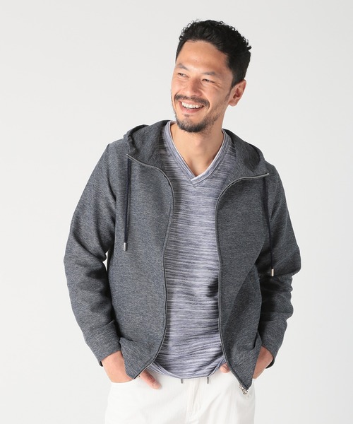 MEN'S BIGI（メンズビギ）の「スラブタック天竺素材Tシャツ＜吸水速乾＞（Tシャツ/カットソー・メンズ・ネイビー/ブルー/グリーン/ホワイト・03/02/01/04）」の8枚目の写真