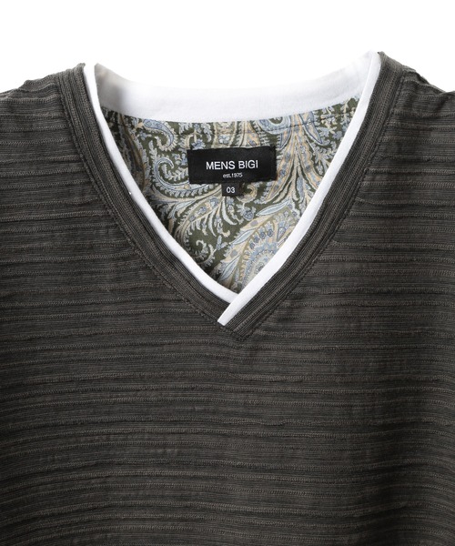 MEN'S BIGI（メンズビギ）の「スラブタック天竺素材Tシャツ＜吸水速乾＞（Tシャツ/カットソー・メンズ・ネイビー/ブルー/グリーン/ホワイト・03/02/01/04）」の17枚目の写真