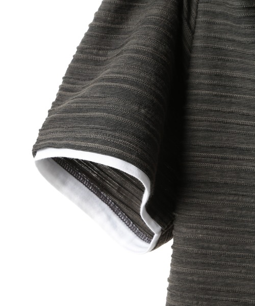 MEN'S BIGI（メンズビギ）の「スラブタック天竺素材Tシャツ＜吸水速乾＞（Tシャツ/カットソー・メンズ・ネイビー/ブルー/グリーン/ホワイト・03/02/01/04）」の18枚目の写真