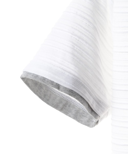 MEN'S BIGI（メンズビギ）の「スラブタック天竺素材Tシャツ＜吸水速乾＞（Tシャツ/カットソー・メンズ・ネイビー/ブルー/グリーン/ホワイト・03/02/01/04）」の22枚目の写真