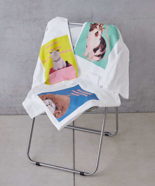 BIRTHDAY BAR(バースデイバー)の「Pechanko Cats Tシャツ(Tシャツ/カットソー・レディース・イエロー/グリーン/ブルー・0)」の6枚目の写真