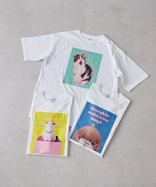 BIRTHDAY BAR(バースデイバー)の「Pechanko Cats Tシャツ(Tシャツ/カットソー・レディース・イエロー/グリーン/ブルー・0)」の4枚目の写真