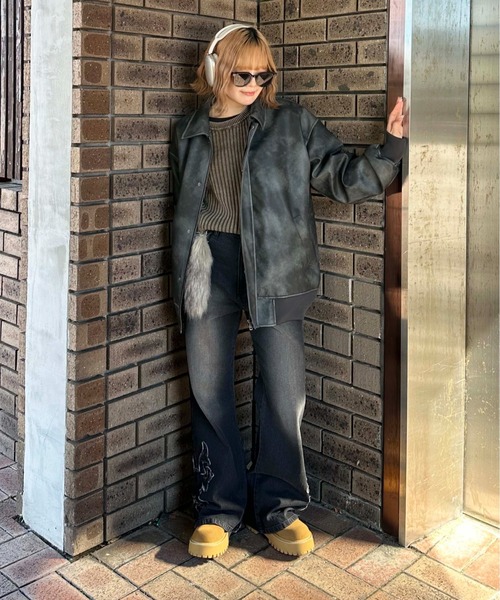 sedacle（セダクル）の「ウエスタンフリンジセミフレアデニム（デニムパンツ・メンズ・ブラック/ブルー・LARGE/MEDIUM/SMALL）」の8枚目の写真
