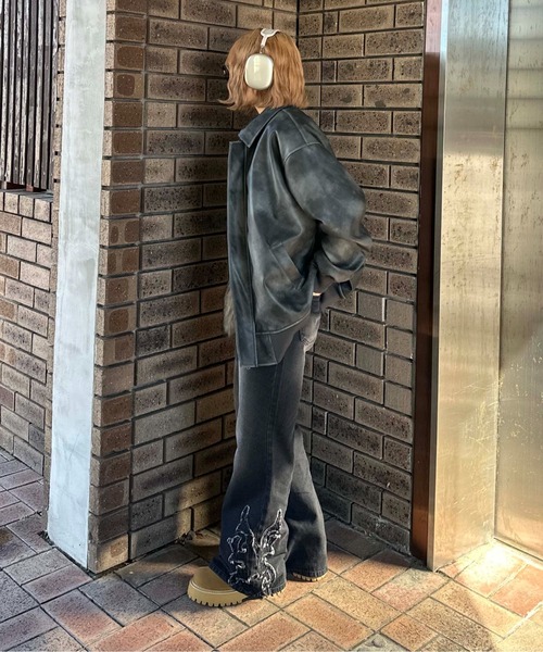sedacle（セダクル）の「ウエスタンフリンジセミフレアデニム（デニムパンツ・メンズ・ブラック/ブルー・LARGE/MEDIUM/SMALL）」の9枚目の写真