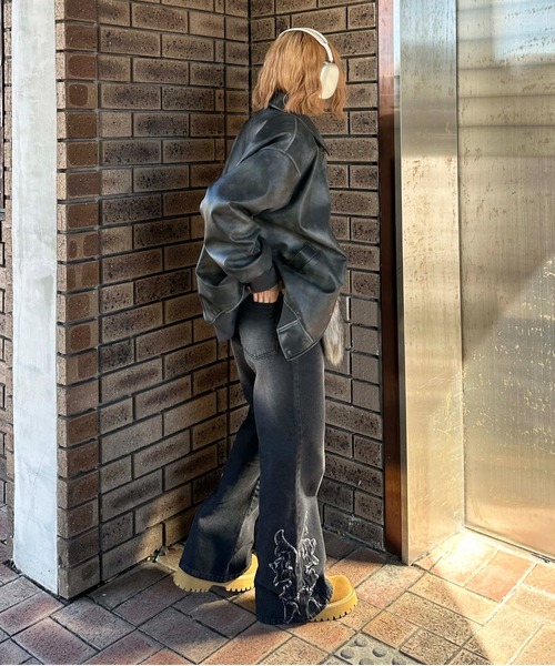sedacle（セダクル）の「ウエスタンフリンジセミフレアデニム（デニムパンツ・メンズ・ブラック/ブルー・LARGE/MEDIUM/SMALL）」の10枚目の写真