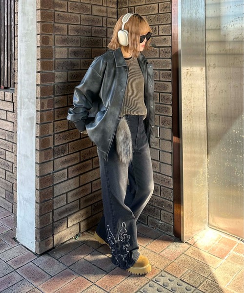 イタリア製　FENDI フリンジ　レイヤード　チュール　デニム　ウエスタン イタリア製 FENDI フリンジ レイヤード チュール デニム ウエスタン
