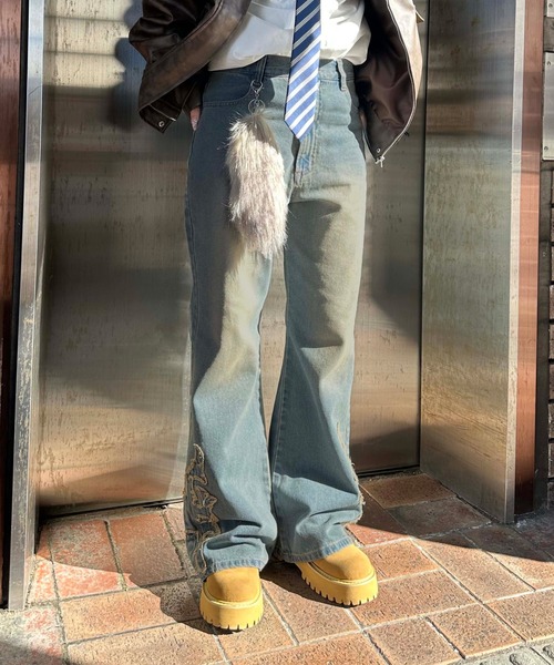 sedacle（セダクル）の「ウエスタンフリンジセミフレアデニム（デニムパンツ・メンズ・ブラック/ブルー・LARGE/MEDIUM/SMALL）」の14枚目の写真