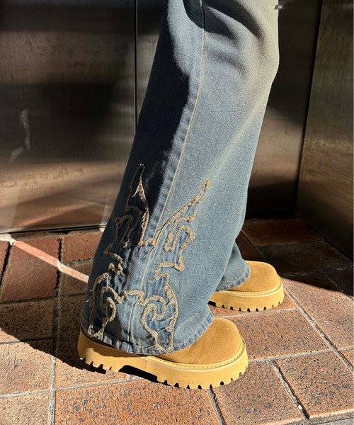 sedacle（セダクル）の「ウエスタンフリンジセミフレアデニム（デニムパンツ・メンズ・ブラック/ブルー・LARGE/MEDIUM/SMALL）」の15枚目の写真
