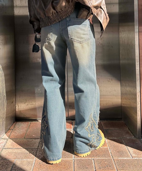 sedacle（セダクル）の「ウエスタンフリンジセミフレアデニム（デニムパンツ・メンズ・ブラック/ブルー・LARGE/MEDIUM/SMALL）」の17枚目の写真