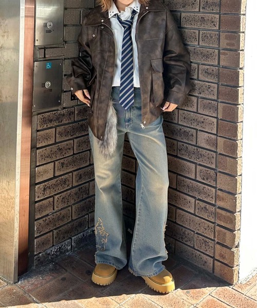 sedacle（セダクル）の「ウエスタンフリンジセミフレアデニム（デニムパンツ・メンズ・ブラック/ブルー・LARGE/MEDIUM/SMALL）」の18枚目の写真