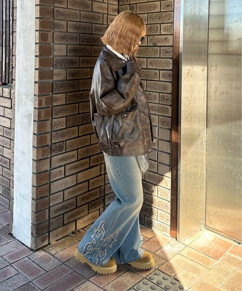 sedacle（セダクル）の「ウエスタンフリンジセミフレアデニム（デニムパンツ・メンズ・ブラック/ブルー・LARGE/MEDIUM/SMALL）」の21枚目の写真