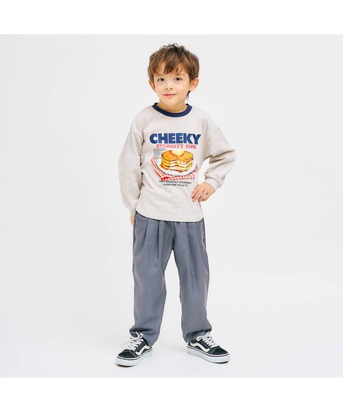 apres les cours（アプレレクール）の「アソート転写モチーフTシャツ（Tシャツ/カットソー・キッズ・アイボリー/グレー/サックスブルー/ベージュ・90/100/80/110/120/130）」の5枚目の写真