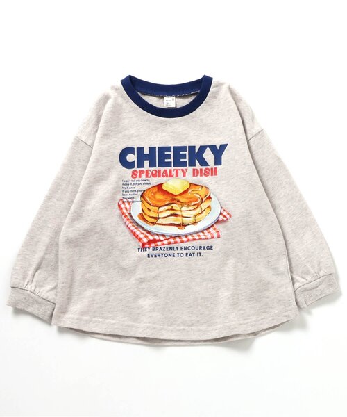 apres les cours（アプレレクール）の「アソート転写モチーフTシャツ（Tシャツ/カットソー・キッズ・アイボリー/グレー/サックスブルー/ベージュ・90/100/80/110/120/130）」の10枚目の写真