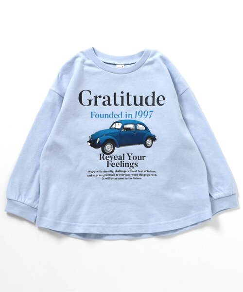 apres les cours（アプレレクール）の「アソート転写モチーフTシャツ（Tシャツ/カットソー・キッズ・アイボリー/グレー/サックスブルー/ベージュ・90/100/80/110/120/130）」の11枚目の写真