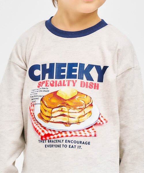 apres les cours（アプレレクール）の「アソート転写モチーフTシャツ（Tシャツ/カットソー・キッズ・アイボリー/グレー/サックスブルー/ベージュ・90/100/80/110/120/130）」の12枚目の写真