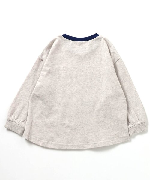 apres les cours（アプレレクール）の「アソート転写モチーフTシャツ（Tシャツ/カットソー・キッズ・アイボリー/グレー/サックスブルー/ベージュ・90/100/80/110/120/130）」の16枚目の写真