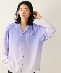 JUNRED | バーティカルオンブレーオープンカラーシャツ(シャツ/ブラウス)