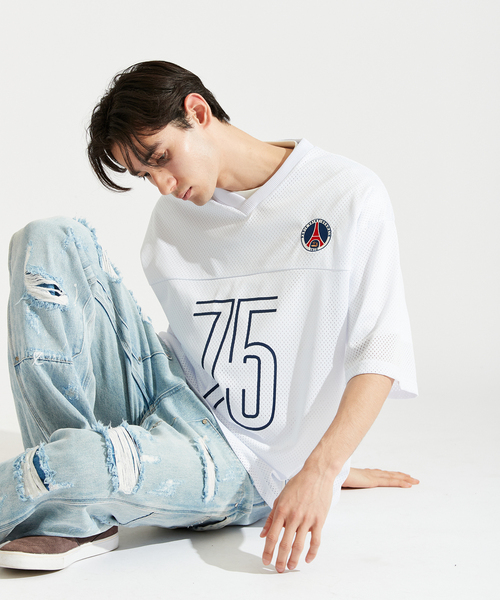 PARIS SAINT-GERMAIN(パリサンジェルマン)の「【Paris Saint-Germain / パリ・サン=ジェルマン】JP MESH TEE(Tシャツ/カットソー・メンズ・ホワイト/ブラック・X-LARGE/LARGE/MEDIUM)」の14枚目の写真