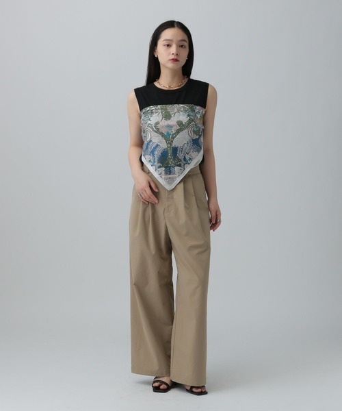 LEPSIM(レプシィム)の「大判スクエアスカーフ 303219(バンダナ/スカーフ・レディース・ブルー/ネイビー/イエロー/ブラック/カーキ/ライトピンク/ブルー系その他/グレー/アイボリー/キャメル/ライトブルー/レッド・ONE SIZE)」の14枚目の写真