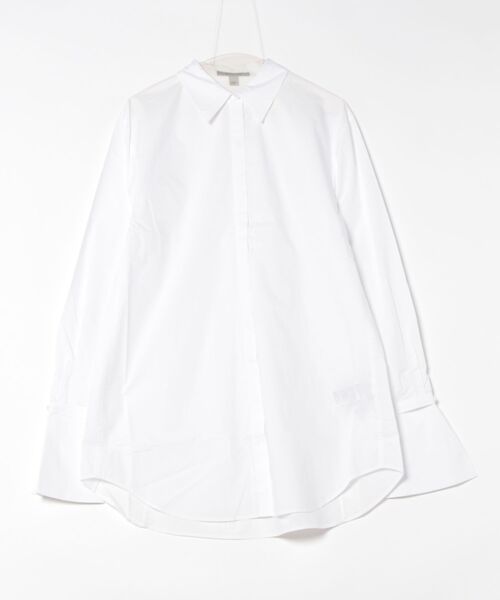 ALLSAINTS（オールセインツ）の「ALBER LONG SLEEVE SHIRT DRESS | ALBER 長袖 シャツ ドレス・ワンピース（シャツワンピース・レディース・ホワイト・4/6/8）」の2枚目の写真