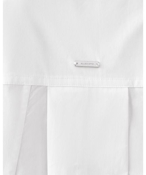 ALLSAINTS（オールセインツ）の「ALBER LONG SLEEVE SHIRT DRESS | ALBER 長袖 シャツ ドレス・ワンピース（シャツワンピース・レディース・ホワイト・4/6/8）」の9枚目の写真