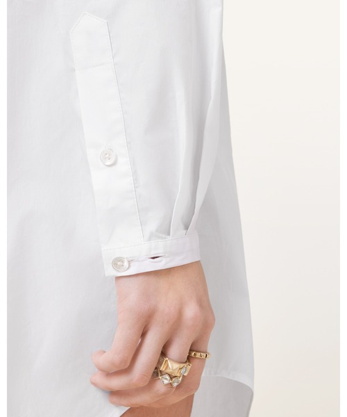 ALLSAINTS（オールセインツ）の「ALBER LONG SLEEVE SHIRT DRESS | ALBER 長袖 シャツ ドレス・ワンピース（シャツワンピース・レディース・ホワイト・4/6/8）」の10枚目の写真